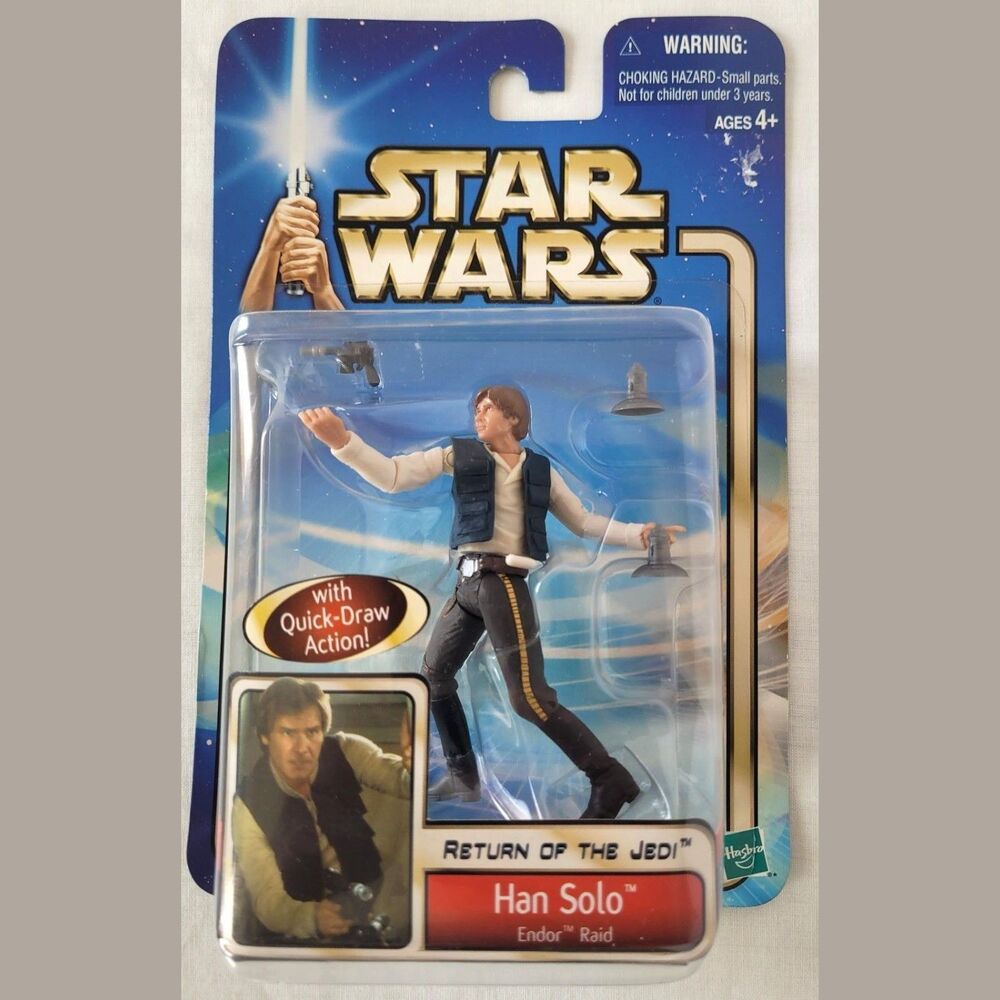 Star Wars Han Solo Endor Raid 2002 Hasbro Fig MOC
